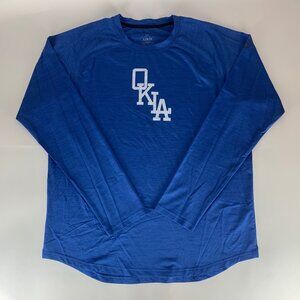Oklahoma City Dodgers MiLB Blue Evoshield Long Sleeve Athletic Shirt Mens XL